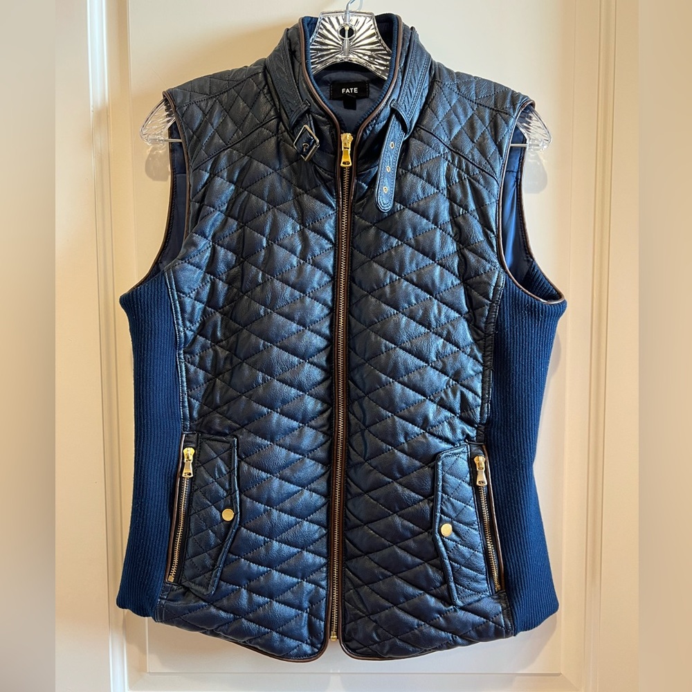 Fate Quilted Faux Leather Vest